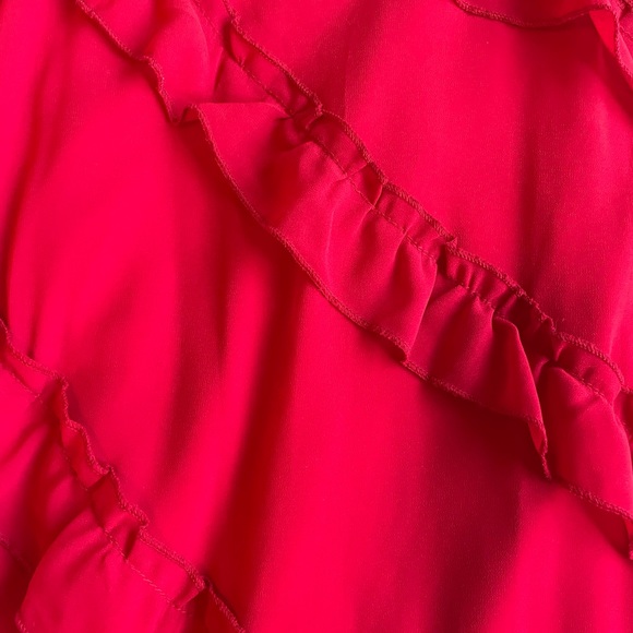 Red Ruffle Long dress - Picture 3 of 3